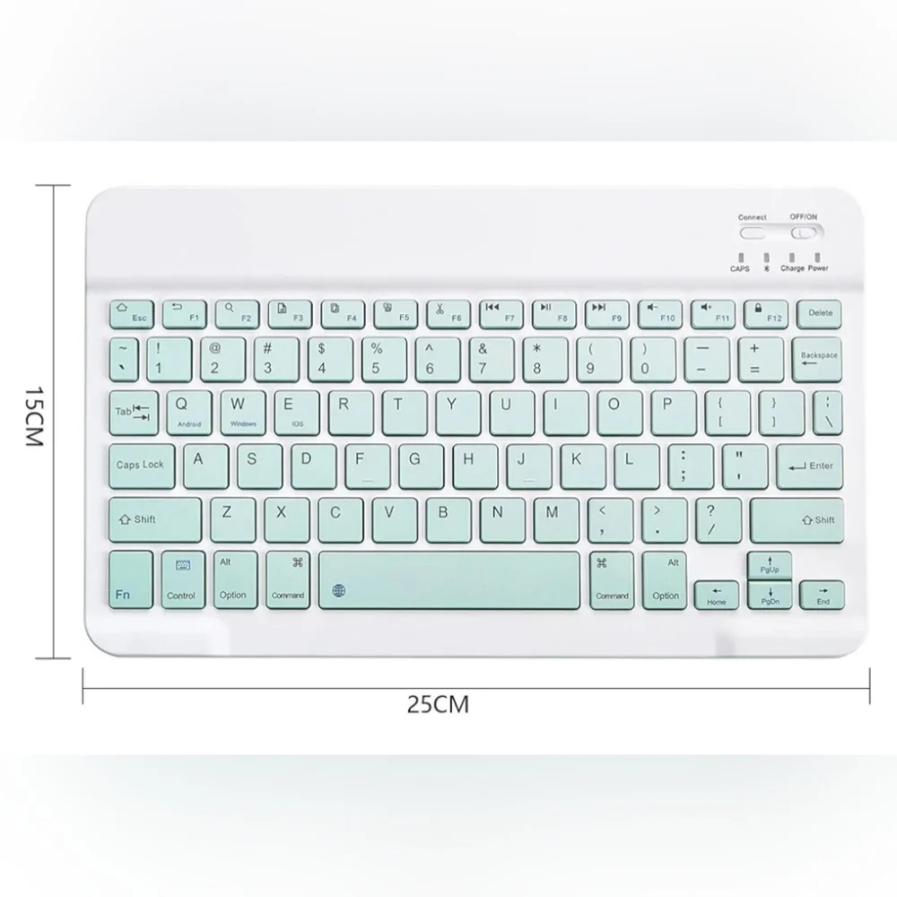Ultra-Slim Bluetooth Keyboard Portable Mini Wireless Keyboard - Green
